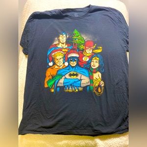 DC Comics Christmas T-Shirt Sz 2XL